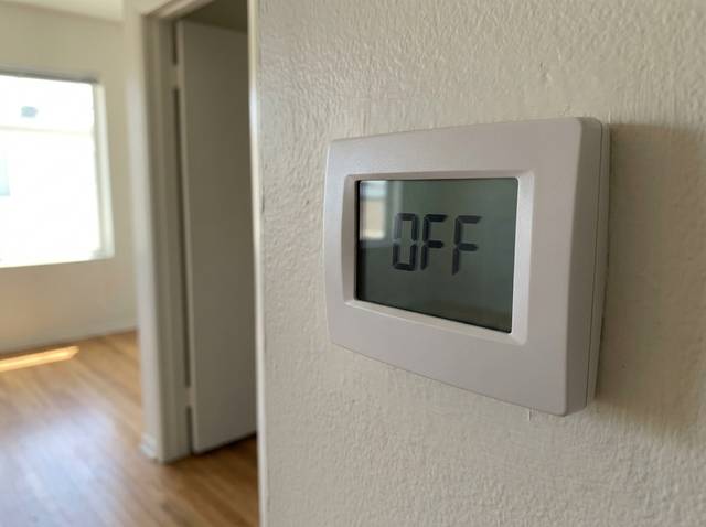 Thermostat showing OFF